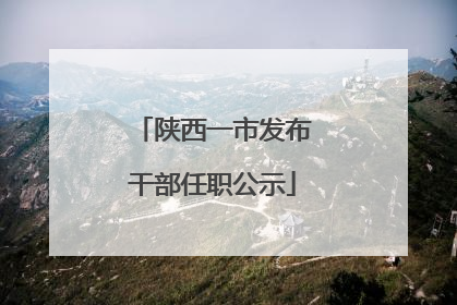 陕西一市发布干部任职公示
