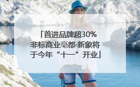 首进品牌超30% 非标商业亳都·新象将于今年“十一”开业