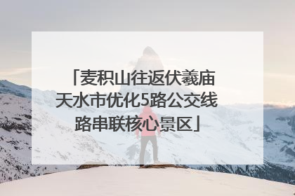 麦积山往返伏羲庙 天水市优化5路公交线路串联核心景区
