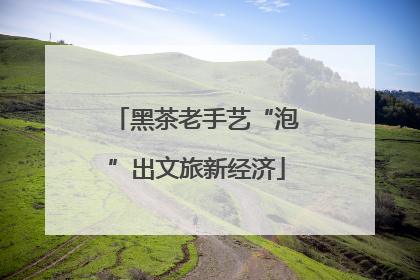 黑茶老手艺“泡”出文旅新经济