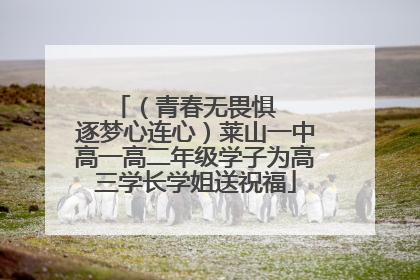 （青春无畏惧   逐梦心连心）莱山一中高一高二年级学子为高三学长学姐送祝福