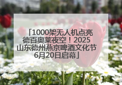 1000架无人机点亮德百奥莱夜空！2025山东德州燕京啤酒文化节6月20日启幕