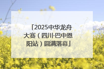 2025中华龙舟大赛（四川·巴中恩阳站）圆满落幕