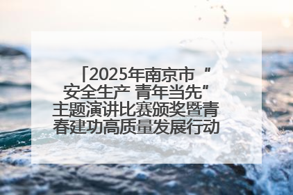 2025年南京市“安全生产 青年当先”主题演讲比赛颁奖暨青春建功高质量发展行动出征仪式举行