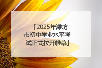 2025年潍坊市初中学业水平考试正式拉开帷幕