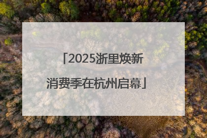 2025浙里焕新消费季在杭州启幕