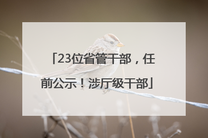 23位省管干部，任前公示！涉厅级干部