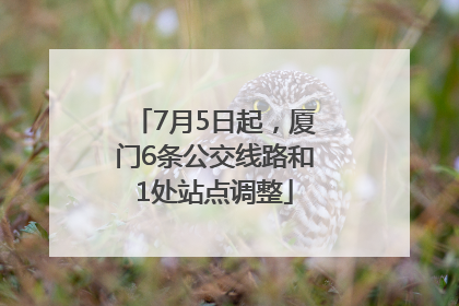 7月5日起，厦门6条公交线路和1处站点调整