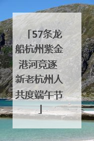 57条龙船杭州紫金港河竞逐 新老杭州人共度端午节