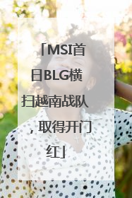 MSI首日BLG横扫越南战队，取得开门红